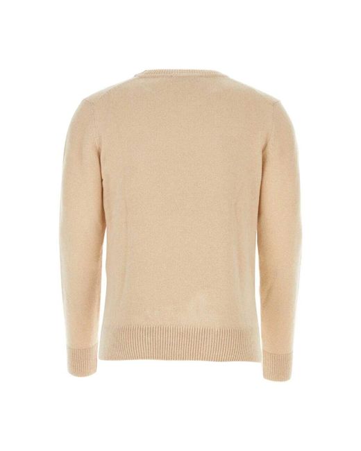 Maison Kitsuné Sand Wollpullover Strickwaren in Natural für Herren