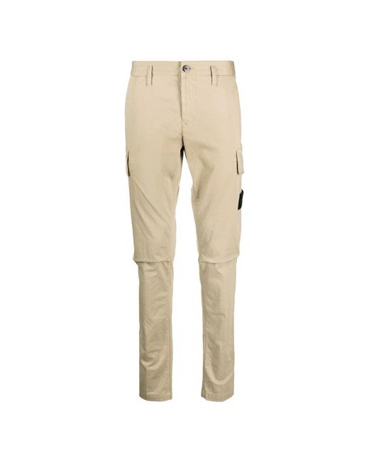 Stone Island Natural Slim-Fit Trousers for men