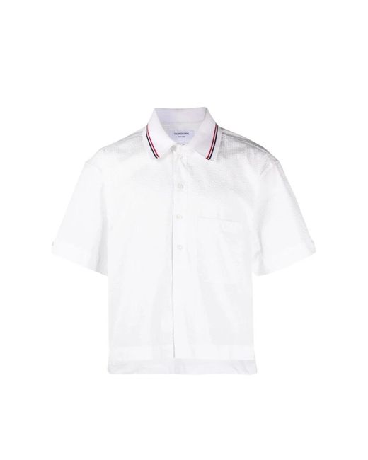 Thom Browne White Short Sleeve Shirts for men