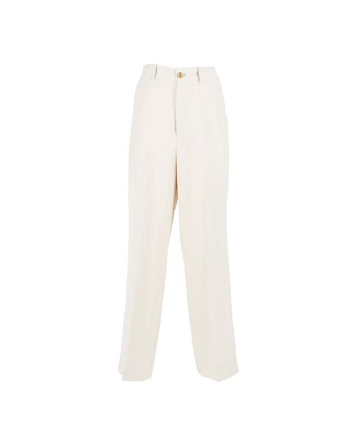 P.A.R.O.S.H. White Wide Trousers