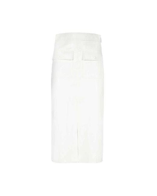 MSGM White Midi Skirts