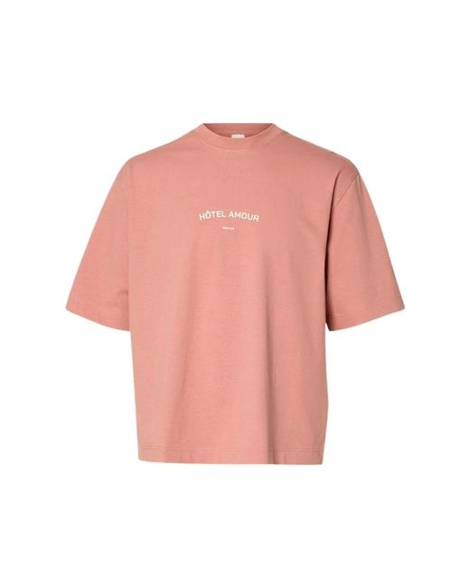 SELECTED T-Shirts in het Pink voor heren