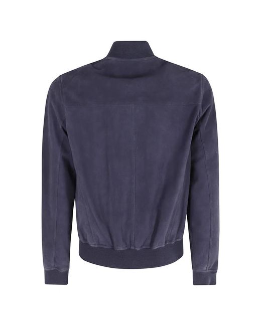 Stewart Blue Leather Jackets for men