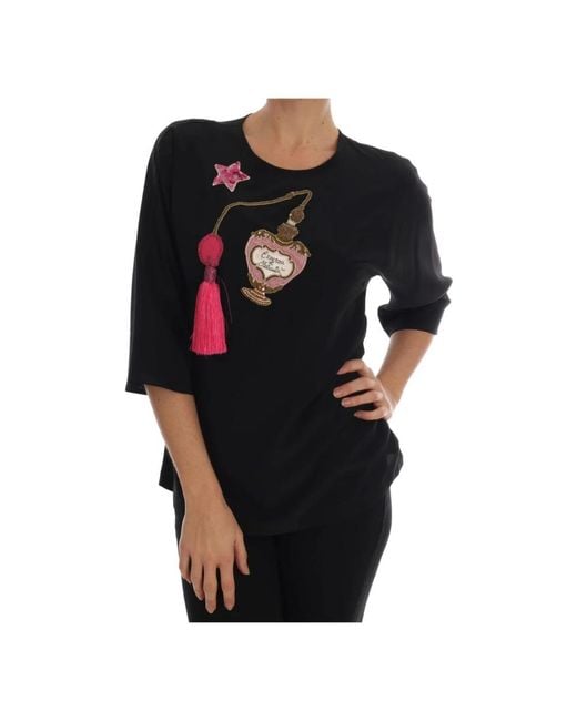 Dolce & Gabbana Black Long Sleeve T-Shirts