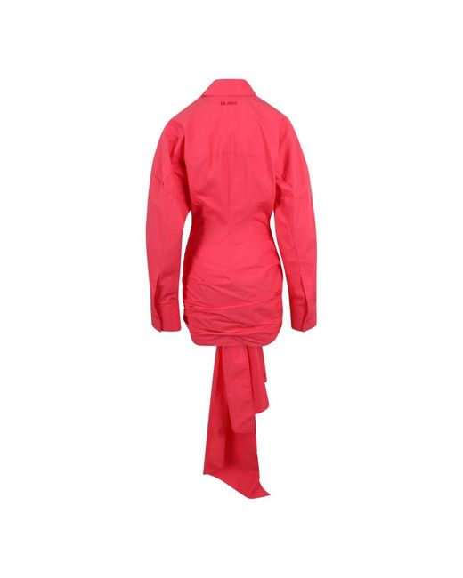 The Attico Red Shirt Dresses