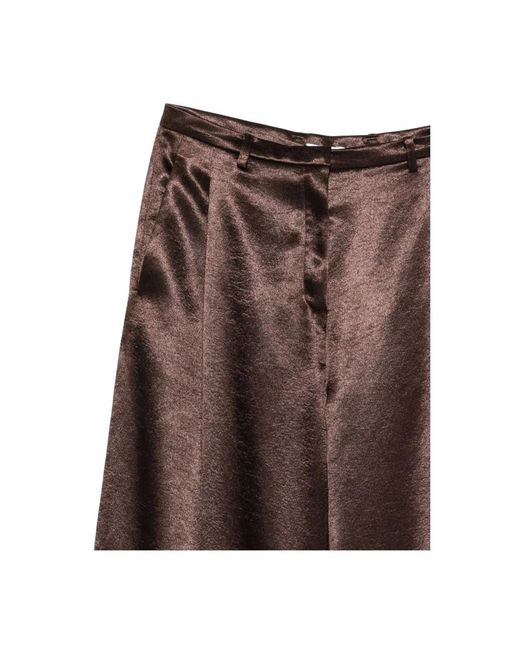 Alysi Brown Wide Trousers
