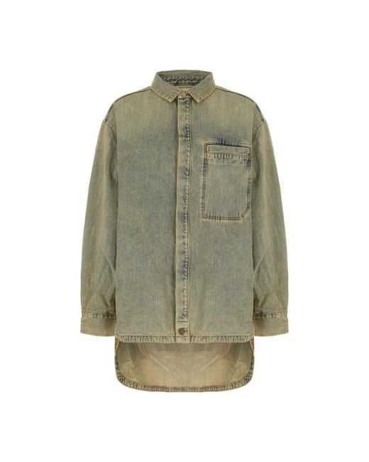 Entire studios Green Denim Shirts for men