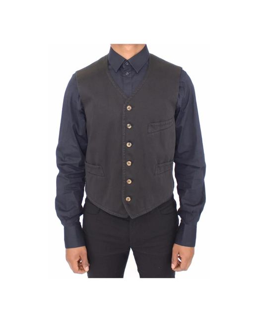 Suit Vests di Dolce & Gabbana in Blue da Uomo
