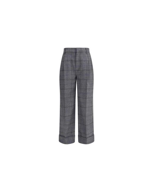 Brunello Cucinelli Gray Wide Trousers