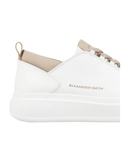 Alexander Smith Weiße Low-Top-Sneaker in White für Herren