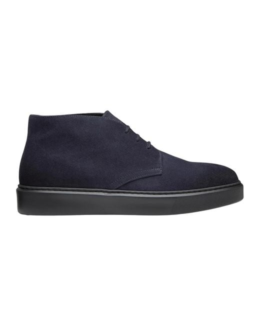 Doucal's Blue Lace-Up Boots for men