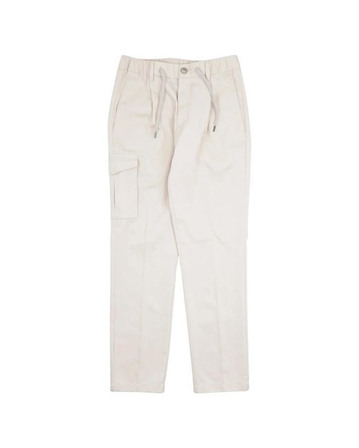 Herno White Straight Trousers for men