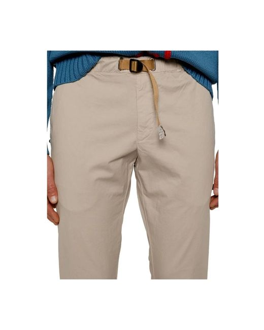 White Sand Natural Slim-Fit Trousers for men