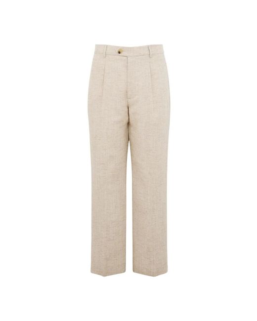 Amaranto Natural Straight Trousers for men
