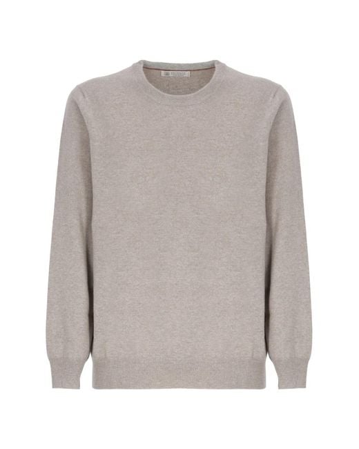 Cashmere Knitwear Brunello Cucinelli de hombre de color Gray