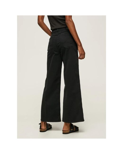 Pepe Jeans Black Wide Trousers