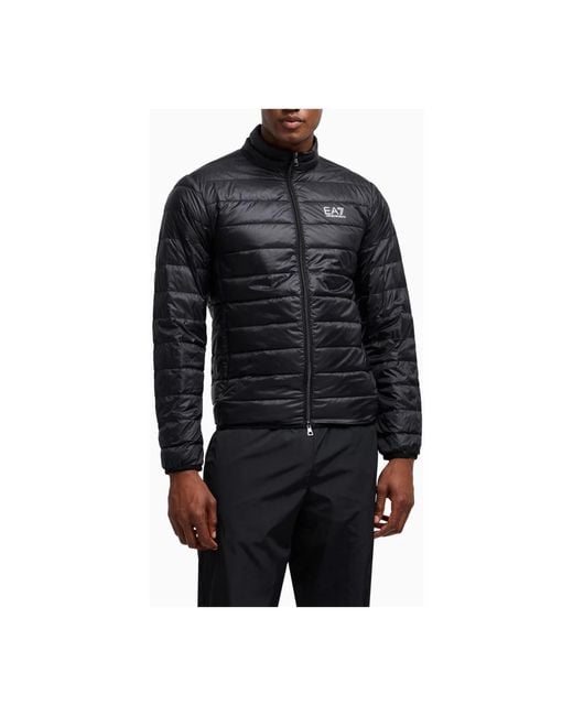 EA7 Black Down Jackets for men