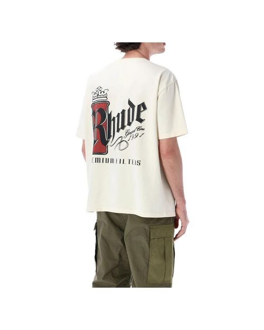 Rhude Fumar 91 Tee in het Natural voor heren