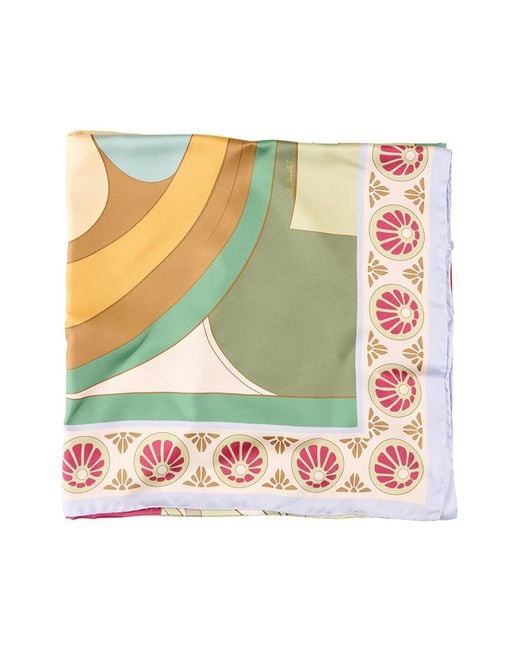 LaDoubleJ Green Silky Scarves