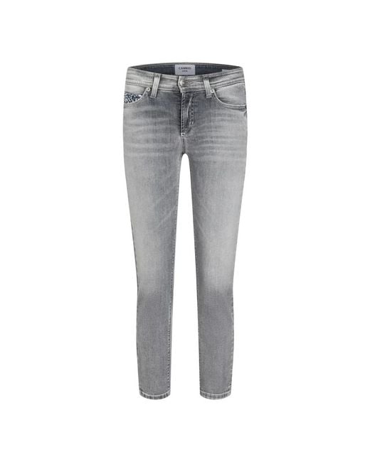 Cambio Gray Skinny Jeans