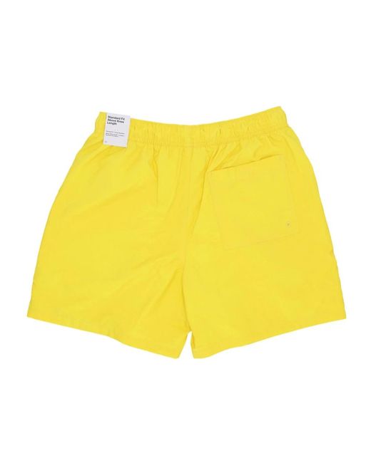 Nike Fitness ,Geel ,Polyester Bliksem Zwemshorts Met Mesh in het Yellow voor heren