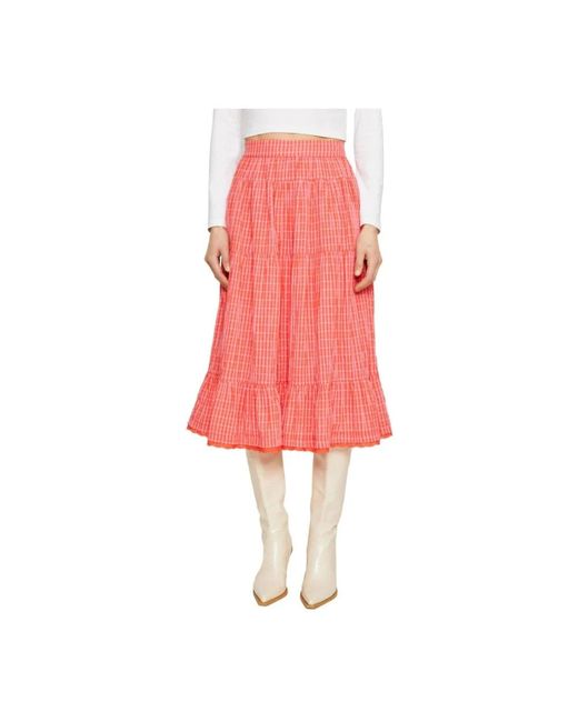 Naf Naf Pink Midi Skirts