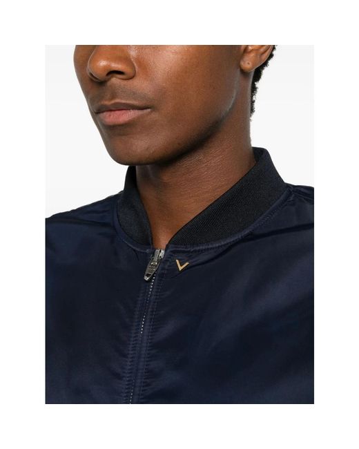 Valentino Blue Bomber Jackets for men