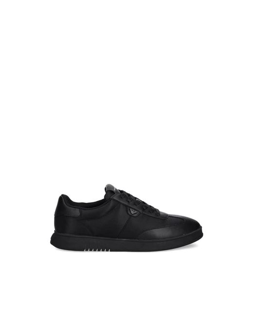 Emporio Armani Black Leather Sneakers for men