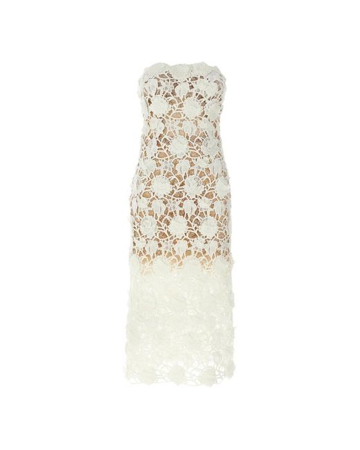 Ermanno Scervino Natural Midi Dresses