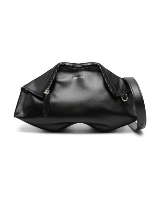 McQueen Black Shoulder Bags