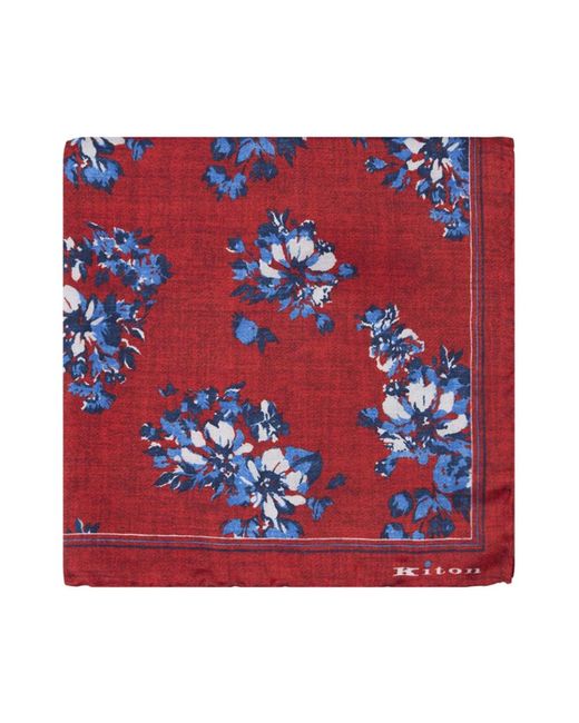 Kiton Silky Scarves in het Red voor heren