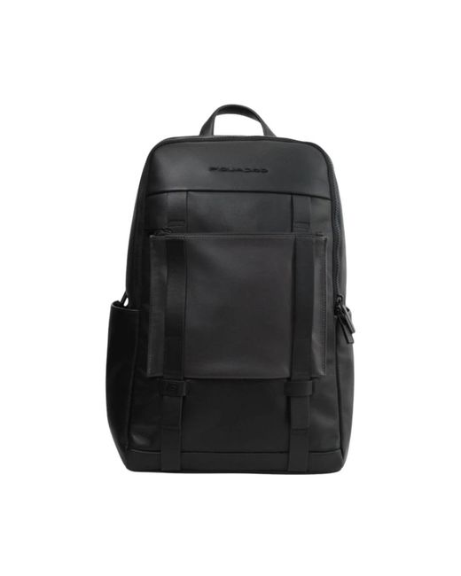 Piquadro Black Schwarzer rucksack mit rfid-schutz