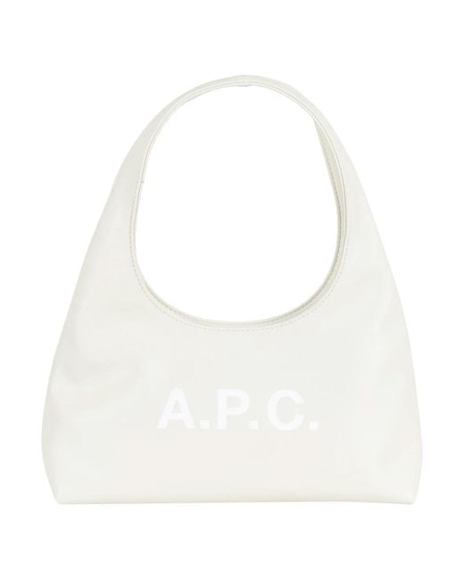 A.P.C. White Shoulder Bags