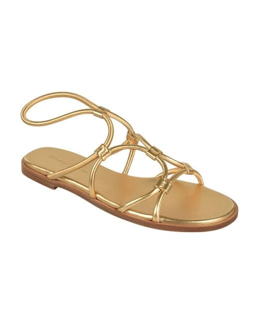 Gianvito Rossi Metallic Flat Sandals