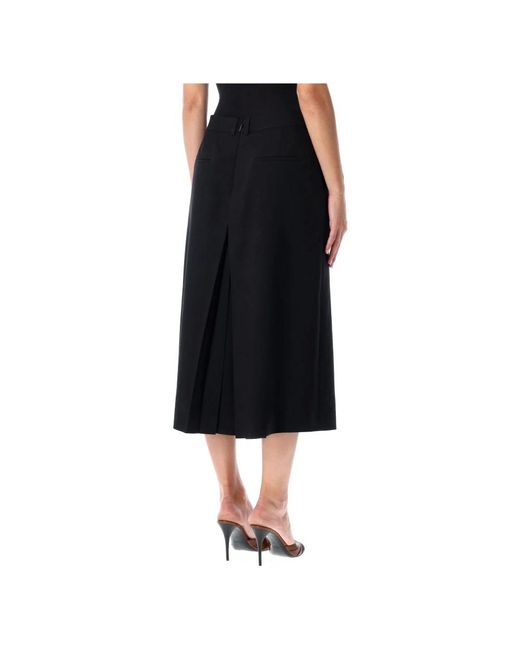 Saint Laurent Wollen Midi Culottes in het Black