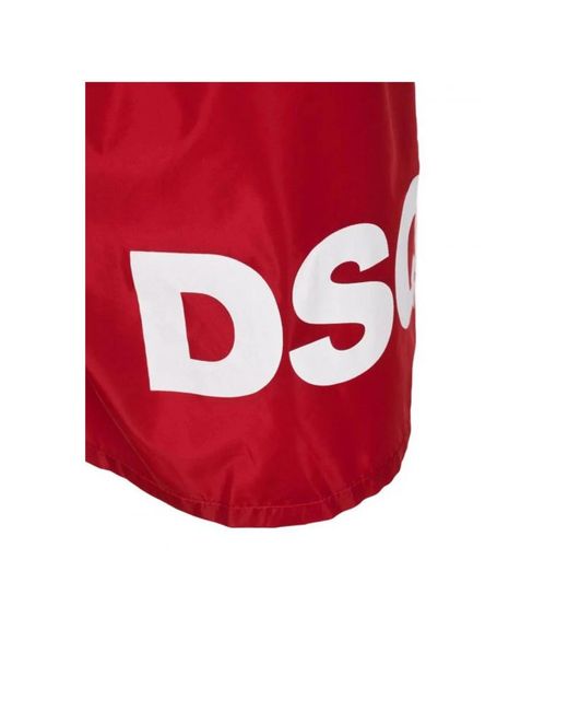 DSquared² Rote boxer-badehose mit dsqua2-logo dsqua2 in Red für Herren