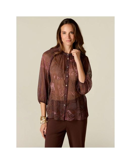 Shirts Oltre de color Brown