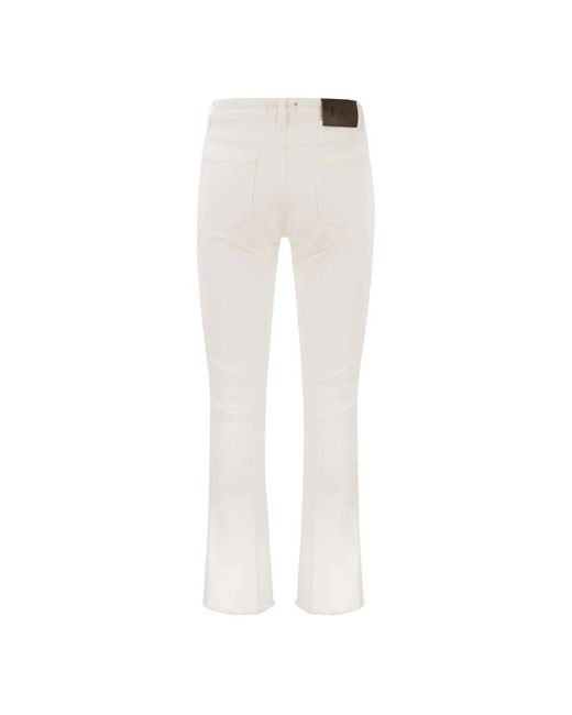 Fay White Wide Trousers