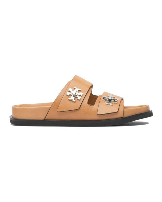 Tory Burch Brown Sliders
