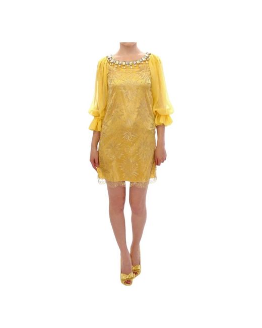 Dolce & Gabbana Yellow Party Dresses