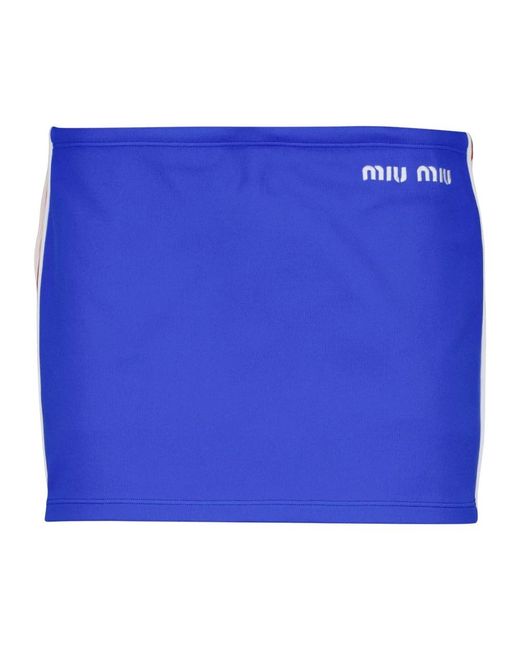 Miu Miu Blue Short Skirts