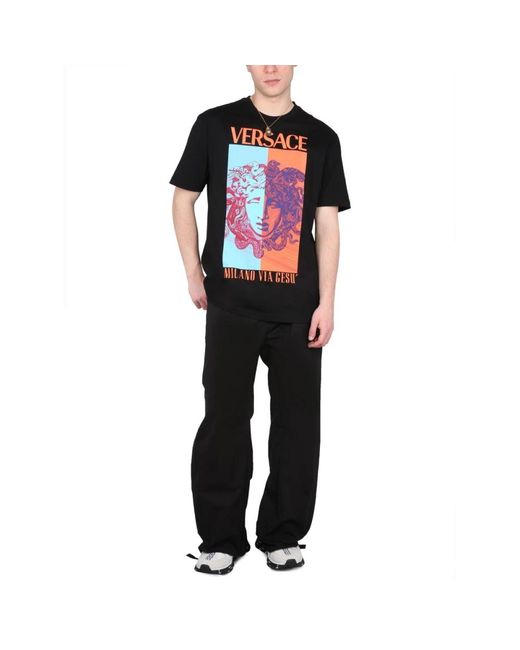 Versace Broeken ,Zwart ,Rechte Broek in het Black voor heren