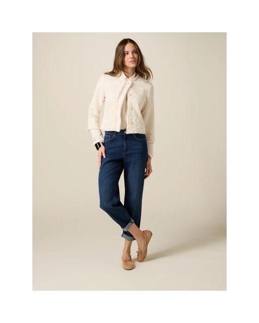 Cropped Jeans Oltre de color Blue