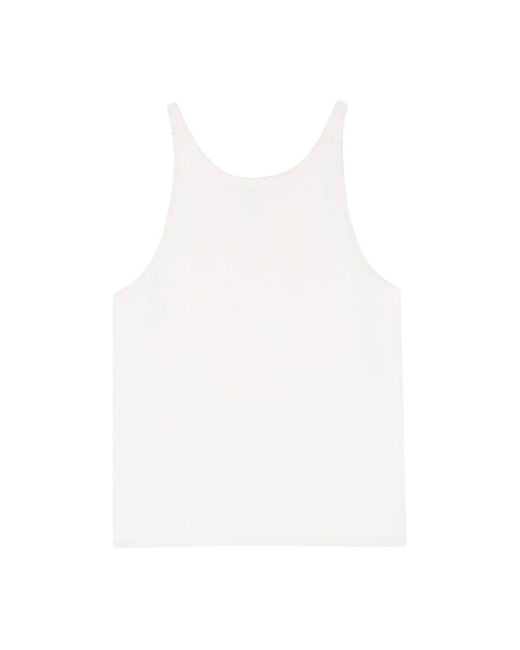 Max Mara White Sleeveless Tops