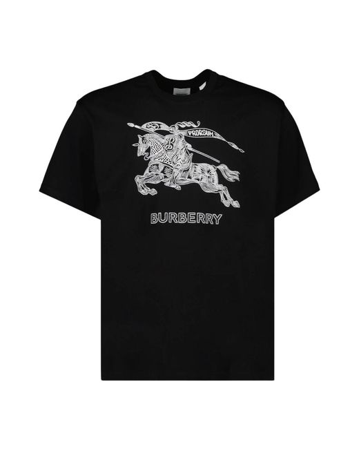 Equestrian knight t-shirt di Burberry in Black da Uomo