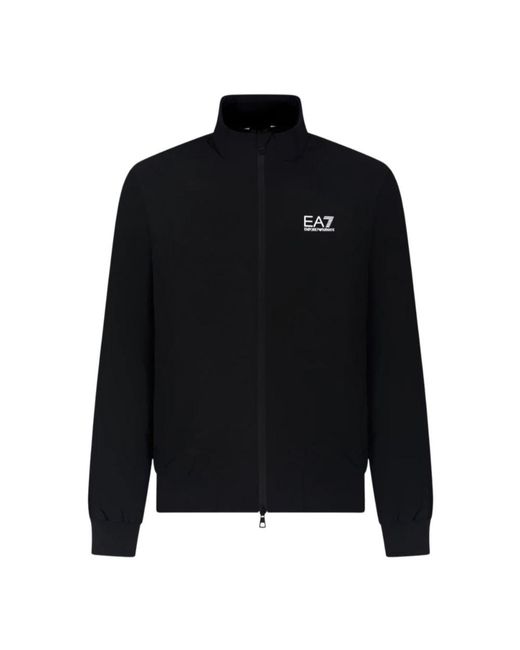 EA7 Black Zip-Throughs for men