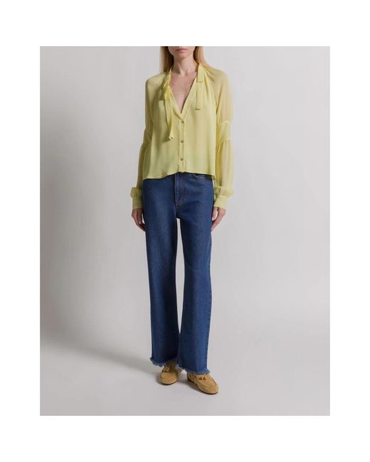 Alberta Ferretti Yellow Shirts
