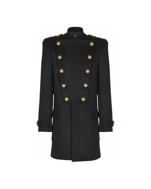 Balmain Double-Breasted Coats in het Black voor heren