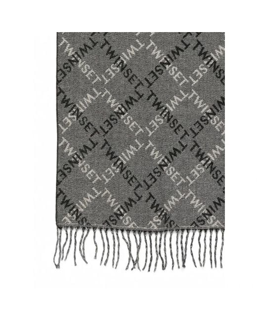 Twinset Gray Winter Schal