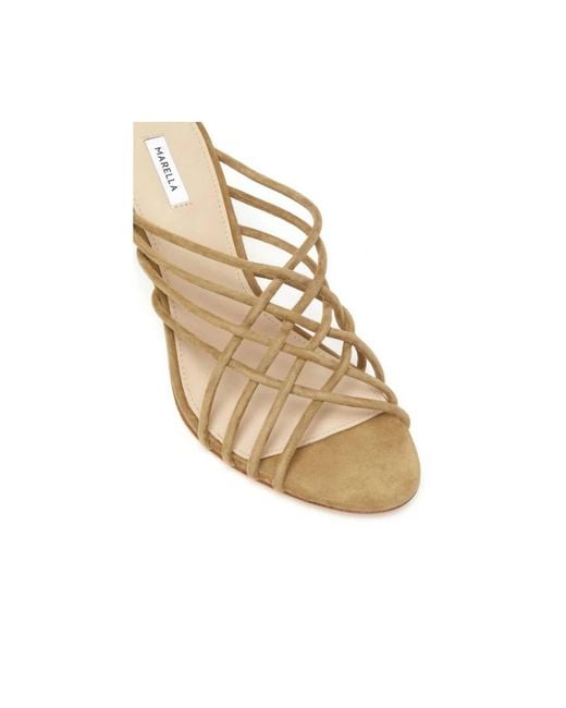 Marella Metallic Heeled Mules
